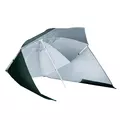 Outsunny 2m UV Protection Fishing Beach Umbrella Brolly Shelter w/ Side Panel Tent Green - 1