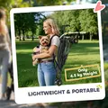 PawHut Foldable Dog Stroller, Lightweight Dog Pram w/ Shoulder Strap, Storage Bag, Cup Holder, Dark Green - 5