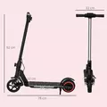 SPORTNOW Folding Electric Scooter for Kids, with Dual Brakes, Front Suspension, LED Colourful Lights, Black - 3