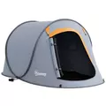 Outsunny Two-Man Pop-Up Dome Tent, with Accessories - Grey - 1