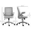 Vinsetto 44-53.5cm Adjustable Height Work Chair, with Mesh Back - Grey - 3
