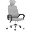 Vinsetto Ergonomic Office Chair, Mesh Desk Chair with Rotatable Headrest, Lumbar Back Support, Armrest, Grey - 1