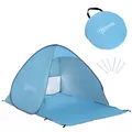 Outsunny 2-3 Person Pop up Beach Tent Hiking UV 30+ Protection Patio Sun Shelter (Blue) - 1