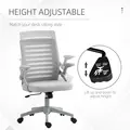 Vinsetto 44-53.5cm Adjustable Height Work Chair, with Mesh Back - Grey - 8