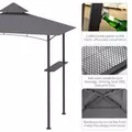 Outsunny 2.5M (8ft) New Double-Tier BBQ Gazebo Grill Canopy Barbecue Tent Shelter Patio Deck Cover - Grey - 5