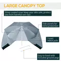 Outsunny 2m UV Protection Fishing Beach Umbrella Brolly Shelter w/ Side Panel Tent Green - 6