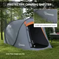 Outsunny Two-Man Pop-Up Dome Tent, with Accessories - Grey - 5
