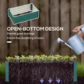Outsunny Set of Two 100 x 60cm Steel Planter Boxes -Green - 5