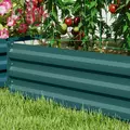Outsunny Set of Two 100 x 60cm Steel Planter Boxes -Green - 8
