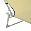Outsunny Reclining Sun Lounger Chair Folding Camping Bed with 4-Position Adjustable Backrest, for Travel Indoor Outdoor Office Fishing, Beige - 9