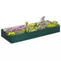 Outsunny Metal Raised Garden Bed Planter Box Outdoor Planters for Growing Flowers, Herbs, Green, 241x90.5x30cm - 1