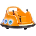 AIYAPLAY Angry Bird Licensed Waltzer Car, 12V Kids Bumper Car w/ Joysticks, Remote, Music LED Lights, Orange - 1