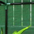 Outsunny 40 x 100cm Three Shelf Steel Frame Greenhouse - Green - 9