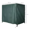 Outsunny 205 x 124cm Three-Seater Swing Chair Protective Cover Deep Green - 3