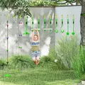 AIYAPLAY Obstacle course for Kids, with 10-Piece Slackline Kit with Monkey Bars, Gym Rings, Rope Ladder, Nest Swing, Hanging Tray - 2
