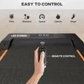 SPORTNOW 2.5HP Walking Pad, 1-6km/h Folding Treadmill with Remote Control and LED Display for Home Gym Office, Orange - 6