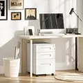 Vinsetto Three-Drawer Steel Filing Cabinet - White - 9