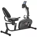 HOMCOM Recumbent Exercise Bike Recovery Exerciser, 8-Level Magnetic Resistance Stationary Bike with Pad Holder, LCD Monitor, for Indoor Cardio Workout, Black - 1