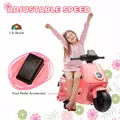 AIYAPLAY 6V Ride on Motorbike, Kids Electric Motorbike w/ Headlights, Music, Training Wheels, for Ages 18-36 Months, Pink - 7