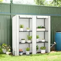 Outsunny Three-Tier Mini Greenhouse - White - 2