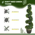 HOMCOM Set of Two 115cm Artificial Lavender Trees - 6