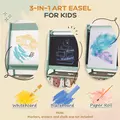 AIYAPLAY Three-In-One Kids Easel with Paper Roll, Art Easel, with Storage - Green - 4