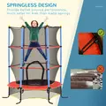 HOMCOM Kids Trampoline, with Safety Net, for Ages 3-10 Years - 4