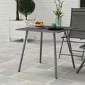 Outsunny Square Garden Table with Slat Top, Steel Frame, Outdoor Table for 4 Person, 80 x 80 x 74 cm, Grey - 8