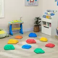 AIYAPLAY Balance Stepping Stones for Kids with Non-Slip Bottom, Indoor Outdoor Obstacle Course for Ages 3-8 Years, Multicoloured - 8