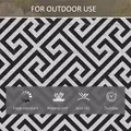 Outsunny Outdoor Rug Reversible Mat Plastic Straw Rug Portable RV Camping Mat for Garden Deck Picnic Indoor, 121 x 182 cm (4 x 6 ft), Black & White - 5