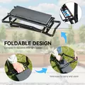 Outsunny 2 In 1 Garden Kneeler Seat Kneeling Pad Support Bench Foldable Knee Protector, Grey - 5