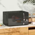 HOMCOM 23L 800W Microwave Oven, Digital Solo Microwave with 5 Power Levels, Automatic Defrost, 8 Auto Cook Menus, 60 Minutes Timer, Clock, Easy Clean, Small Black Microwave - 2