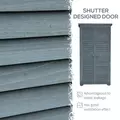 Outsunny 39.5 x 79cm Fir Wood Garden Shed - Grey - 4