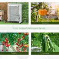 Outsunny 100 x 50 x 150cm Tomato Greenhouse with Roll-up Door, Mini Greenhouse with PE Cover, Outdoor Grow House Small Green House for Yard, Balcony, Garden, White - 6