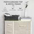 HOMCOM Chest of Drawers with 7 Drawers, Fabric Drawers with Large Storage Space, Drawers Dresser with Metal Frame, Adjustable Feet for Bedroom Living Room, Light Grey - 6