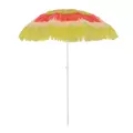 Outsunny 1.6m Garden Hawaii Parasol, Patio Beach Sun Umbrella Sunshade Hawaiian Folding Tilting Crank Parasol (Multicolour) - 1