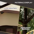 Outsunny 3 x 3(m) Pop Up Gazebo, Height Adjustable Instant Event Shelter with Netting and Carrying Bag, Beige - 7