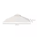 Outsunny 3x3(m) Replacement Gazebo Canopy, Double Tier Roof Top for Garden, Patio, Outdoor, Beige (TOP ONLY) - 3