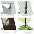 Outsunny 100 x 50 x 150cm Tomato Greenhouse with Roll-up Door, Mini Greenhouse with PE Cover, Outdoor Grow House Small Green House for Yard, Balcony, Garden, White - 4