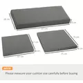 Outsunny Outdoor Cushion Pad Set for Rattan Furniture, 7 Piece Garden Furniture Cushions ONLY, Grey - 3