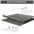 Outsunny Large Square Patio Garden Furniture Set Cover 600D Oxford Waterproof, 230 x 230 x 70cm, Grey - 4