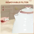 HOMCOM 3kW Rapid Boil Honeycomb Kettle - Cream - 8