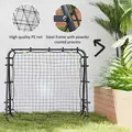HOMCOM Double Sided Football Rebounder Net, Football Rebound Goal with Five Adjustable Angles, Black - 6
