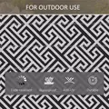 Outsunny 182 x 274 cm(6x9ft) Outdoor Rug Reversible Mat Plastic Straw Rug Portable RV Camping Mat for Garden Deck Picnic Indoor, Black & White - 5