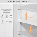 kleankin Bathroom Cabinet, Free Standing Bathroom Storage Cabinet with 2 Drawers and Adjustable Shelf, Small Bathroom Storage Unit, White - 3