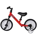 HOMCOM 11 Inch Kids Balance Bike Training Pedal Bicycle W/ Removable Stabilizers EVA Tyres Adjustable Seat Height 2 to 5 Years Gift for Boys Girls Red - 7