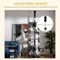 PawHut Floor-to-Ceiling Cat Tree for Indoor Cats, 240-260cm Adjustable Cat Tree - Dark Grey - 4