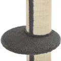 PawHut 91cm Cat Tree, Cat Tower with Scratching Post, Bed, Perch, Removable Cushion for Indoor Kittens, Grey - 8