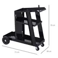 DURHAND Welding Cart Welder Trolley Garage for Gas Bottles w/ Safety Chain, Wheels, Black - 2