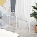 PawHut Pet Playpen DIY Small Animal Cage Open Enclosure Portable Plastic Fence 12 Panels for Hedgehog Guinea Pig White - 8
